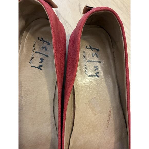 French Sole Holiday RED Ballet Flats Sparkle Ballerina Suede Italy Dorthy OZ 9.5 - Picture 7 of 16